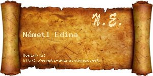 Németi Edina névjegykártya